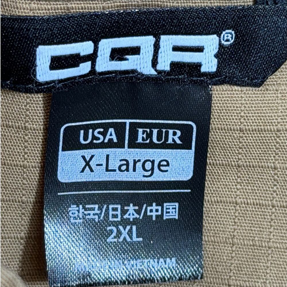 CQR Men Tan XL 1/4 Zip Long Sleeve Tactical Pullover Performance Outdoor Wear - Picture 3 of 9